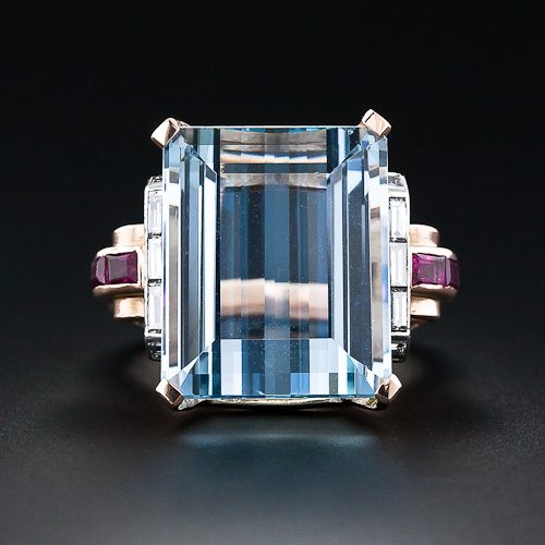 Art Deco Aquamarine Ring by Van Cleef + Arpels || Vintage Jewelry ...