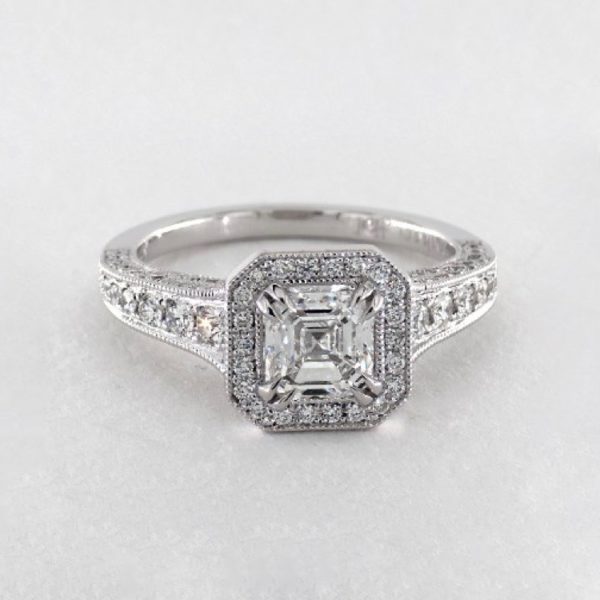 Asscher Cut Art Deco Engagement Ring | Deco Shop