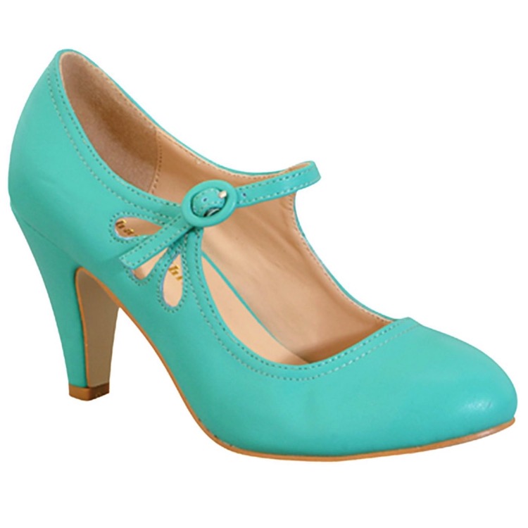 Blue Green 1920s Mary Jane Shoes | Deco 