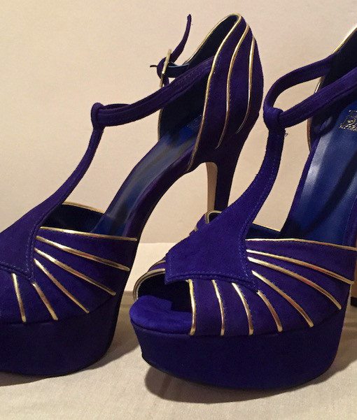 Blue Art Deco Platform Heels | Deco Shop