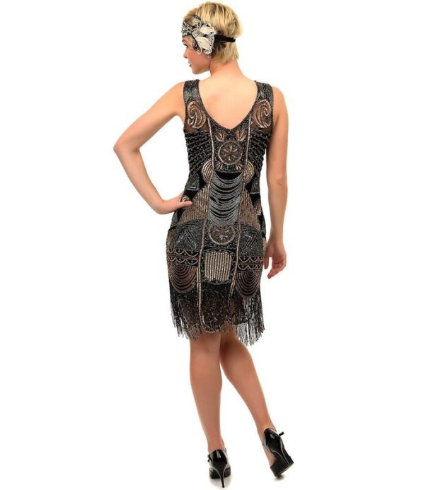 Black + Gold Gatsby Flapper Dress | Deco Shop