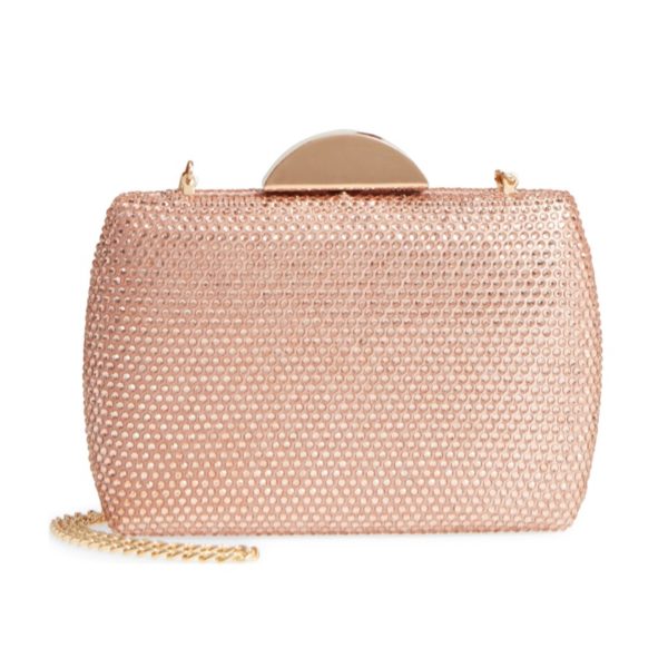 Rose Gold Crystal Minaudière Clutch | Deco Shop