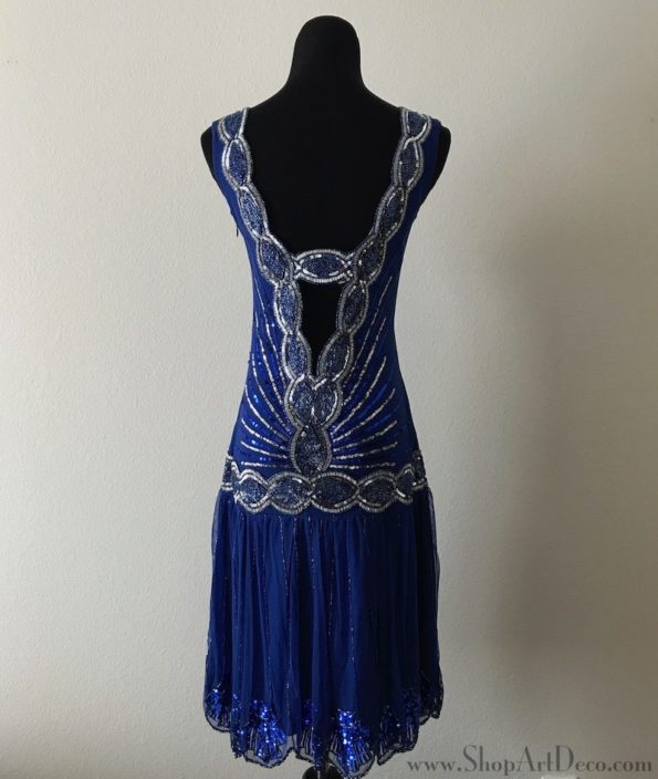 Royal Blue 1920s Flapper Dress | Deco Shop