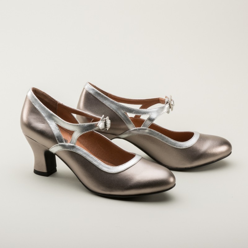 silver 1920s shoes