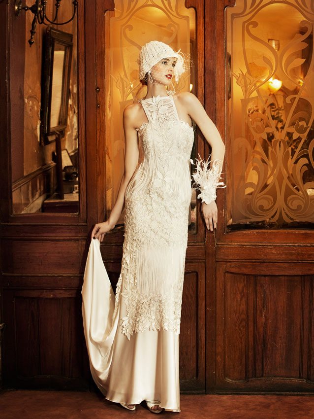 1920s Style Wedding Gowns Yolan Cris Deco Weddings